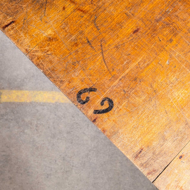 1930s Small French Cast Base Dining Table, 1950s For Sale - Image 5 of 9