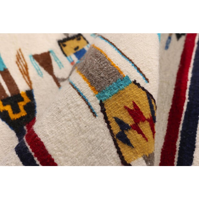 Vintage Yeibichai Southwest Rug, 02'01 X 02'00 For Sale In Dallas - Image 6 of 10