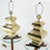 Pair of Modern forged brass table lamps.