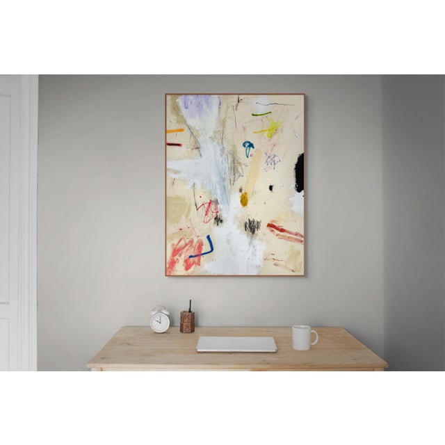Contemporary Abstract Mixed Media on Canvas "Untitled 152_25" by Ludovic Dervillez For Sale - Image 4 of 5