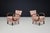 Sculptural Art Deco armchairs by Jindřich Halabala, featuring iconic Czech bentwood armrests and original upholstery—an...