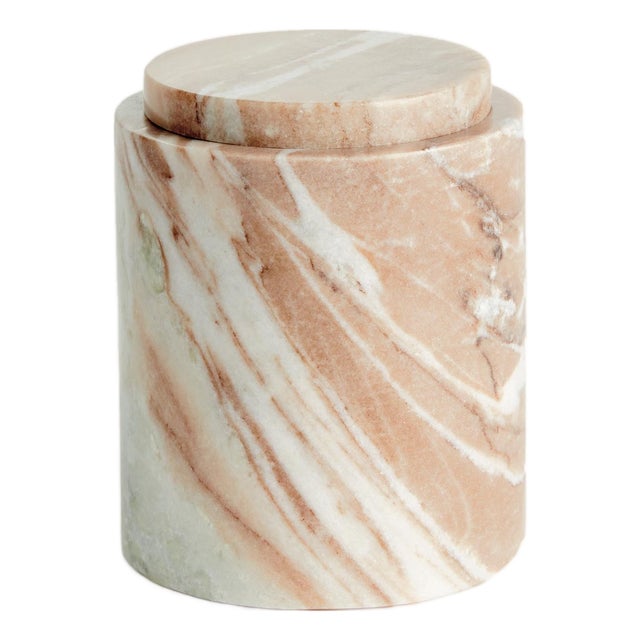 Jaqueline Marble Round Lidded Box Tall For Sale