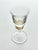 Italian 1990s Murano Torcée Single Hand Blown Swirl Optic Gold Flake Stem Cordial Liqueur Wine Glass For Sale - Image 3 of 4