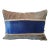 Vintage Blue & Gold Silk Velvet Decorative Bolster Pillow For Sale