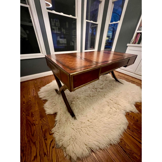 2000 - 2009 Correspondents Leather Writing Desk & Chair For Sale - Image 5 of 17