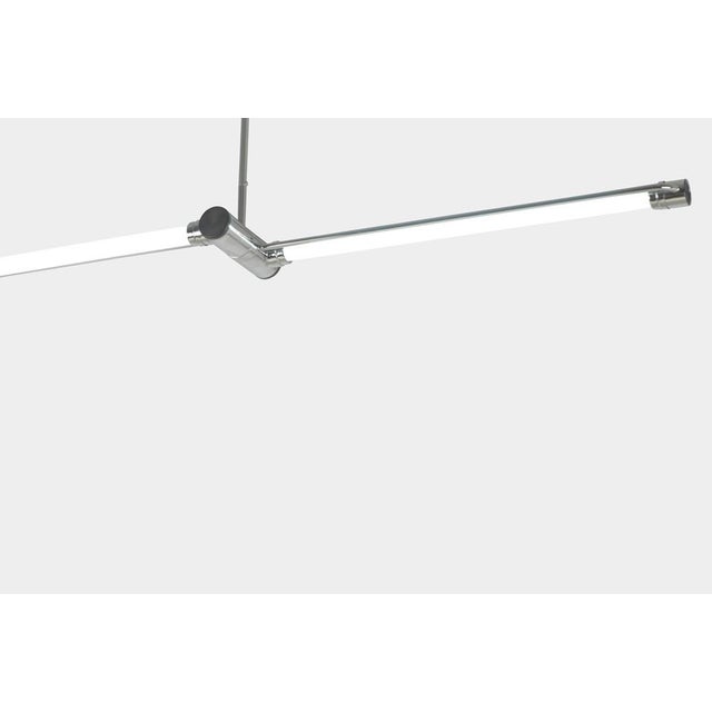 Hanging Lamp in Steel Pipe, Germany, 1970s For Sale - Image 6 of 8