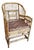 1970s Vintage Brighton Pavilion Burnt Bamboo & Rattan Armchair For Sale