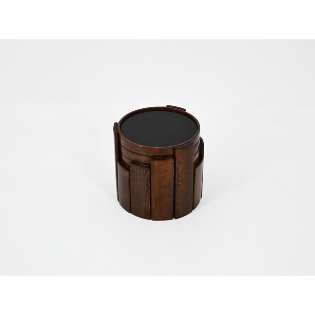 Cassina Model 780 Nesting Tables by Gianfranco Frattini for Cassina, 1960s, Set of 4 For Sale - Image 4 of 15