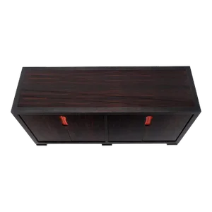 Christian Liaigre Holly Hunt Rosewood Ebonized Trim 4 Door Compartment Credenza