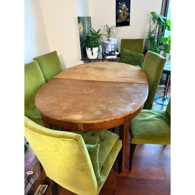 Kindel Furniture Vintage Kindel Oval Extension Dining Table Model 32-17 — Mid-Century American Maple For Sale - Image 4 of 9