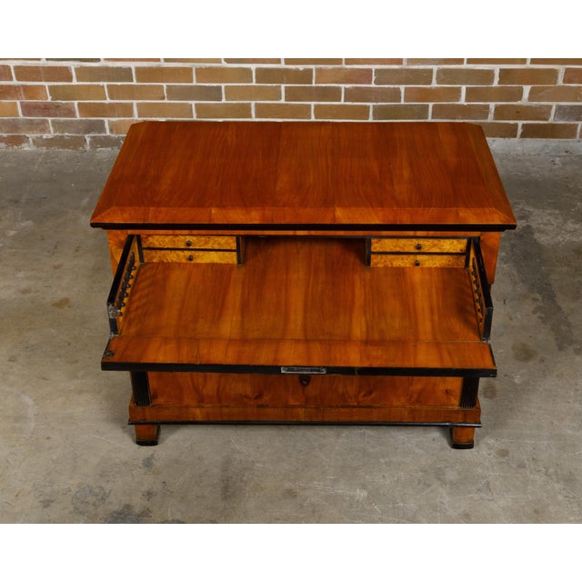 Biedermeier Biedermeier Period 19th Century Walnut Butler's Chest with Drop Front Desk For Sale - Image 3 of 11
