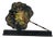 Handheld Victorian Paper Mache Fire Screen With Floral Design, Circa 1880, Comes With Wood Stand For Sale