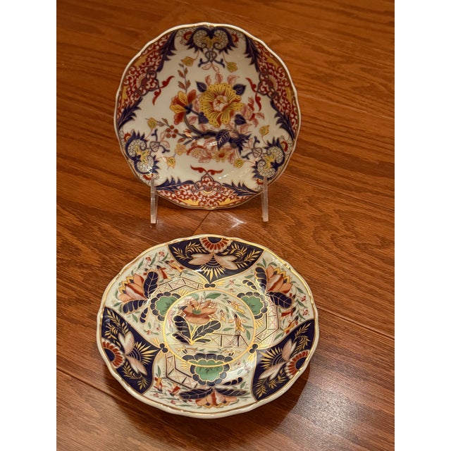 Pair of Vtg. Smithsonian Institution Imari 6" Gold Trim Plates Handcrafted Porcelain Andrea by Sadek For Sale - Image 13 of 13