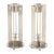 Pair of Modernist Signed Swid Powell Geometric Candlestick Holders For Sale