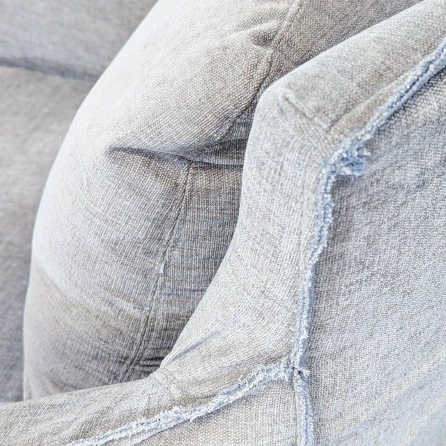 Restoration Hardware Gray Swivel Lounge Chair For Sale In San Francisco - Image 6 of 6
