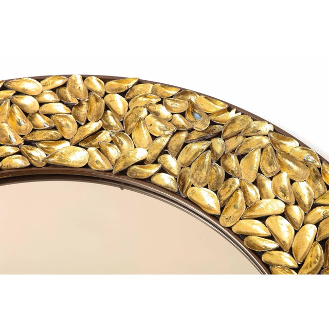Thomas Boog French Gilded Mussel Shell Mirror For Sale - Image 9 of 13