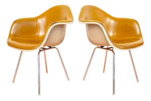 Set of Dax Leather Armchairs by Charles & Ray Eames for Herman Miller, 1960s