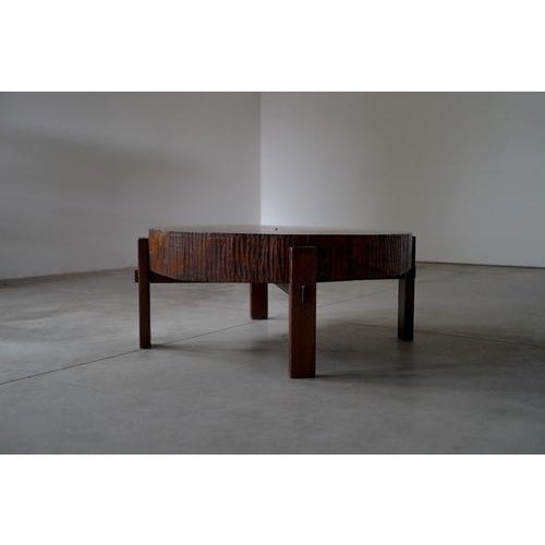Large Tree Slab Coffee Table, 1960s For Sale - Image 4 of 11