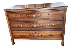 19th Century French Walnut Louis XVI Commode / Chest of Drawers / Dresser