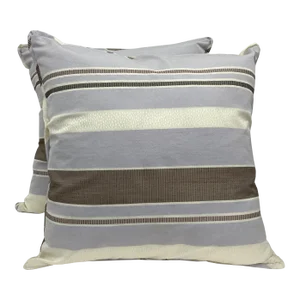 Throw Pillows, Lavender Striped Pattern Pillows- as a Pair