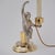 Hollywood Regency 1970's Italian Surrealist Monkey Candlestick Table Lamp by Hauy Pouigo, Signed, Silver Plated Bronze & Brass - Rewired For Sale - Image 3 of 14