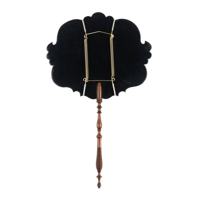 English Paper Mache Face Screen With Turned Rosewood Handle, Circa 1835 For Sale In Chicago - Image 6 of 7