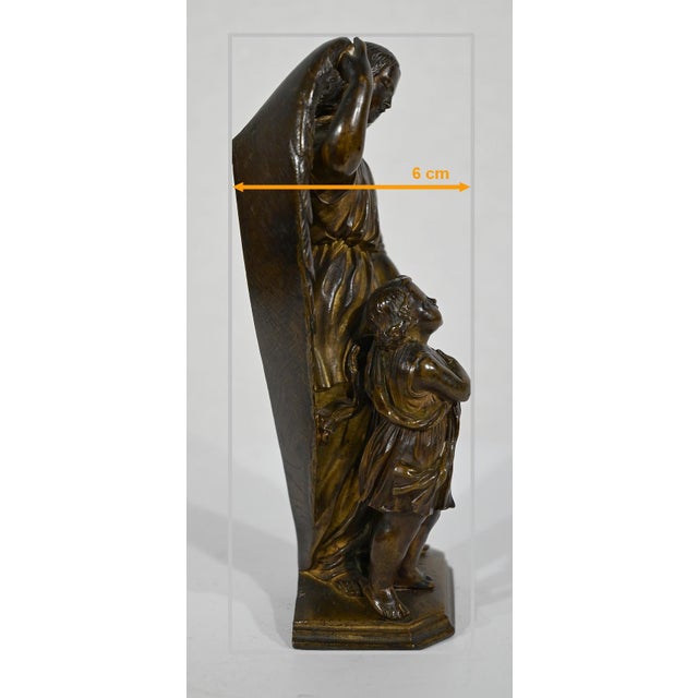 Child Led by an Angel, 1900, Patinated Bronze Sculpture For Sale - Image 18 of 18