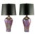 Lavender Iridescent Textured Ceramic Table Lamps - a Pair For Sale
