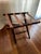 English Vintage 1940s Wooden Folding Luggage Rack With Original Leather Straps For Sale - Image 3 of 9