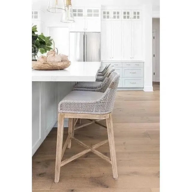 Tapestry Barstool Taupe Rope by Loomlan For Sale - Image 4 of 8