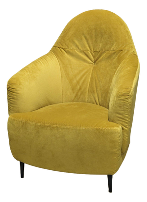 Golden Velvet Yellow Armchair