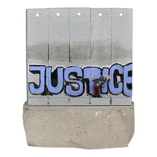 Banksy, Wall Section (Justice), Resin Sculpture For Sale