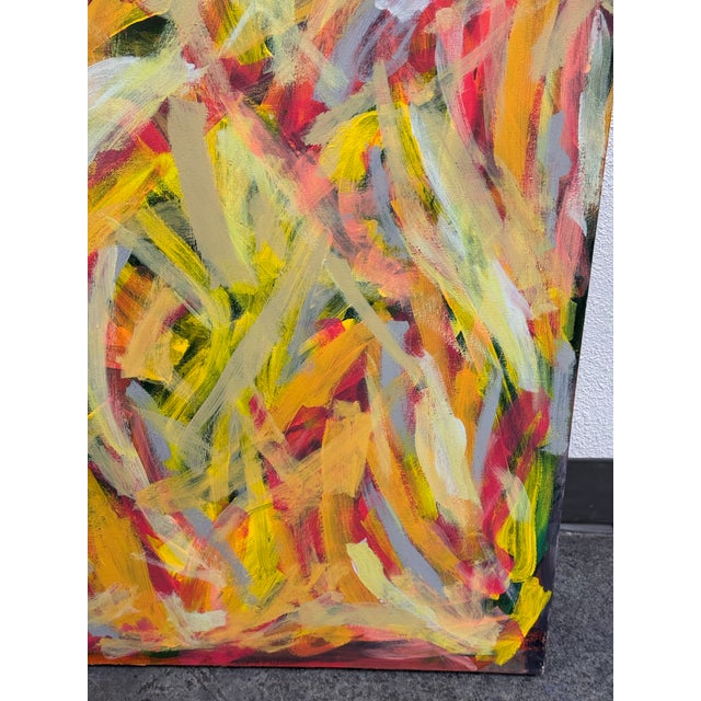 Abstract John Fooks Abstract Acrylic on Canvas Painting For Sale - Image 3 of 12