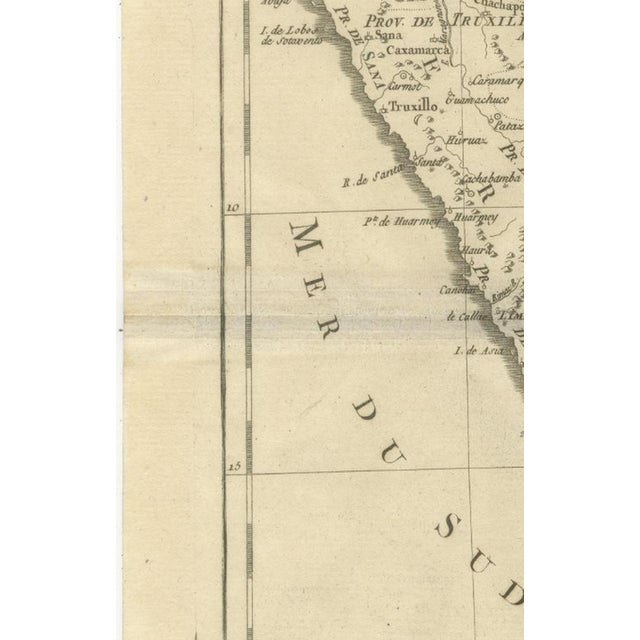 Peru and Upper Amazon Enlightenment Map by Rigobert Bonne, 1780s For Sale - Image 6 of 12