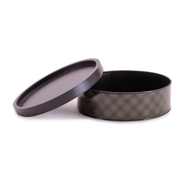Kenneth Ludwig Chicago Plaid Iron Canister (Set of 2) For Sale - Image 4 of 5