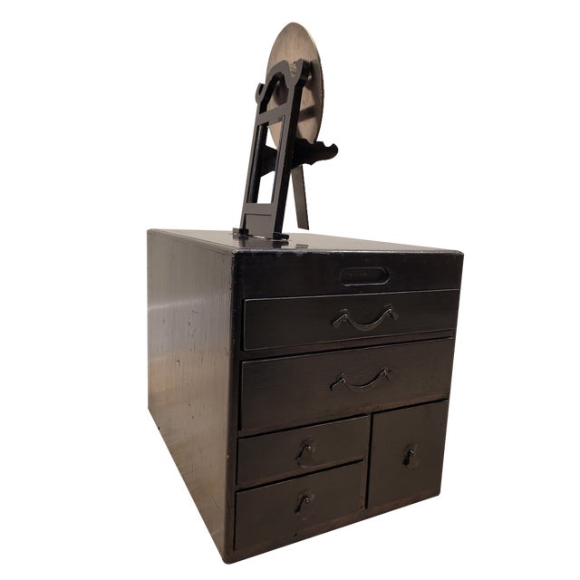 Dresser with Mirror in Lacquered Black, Japan, 1880s For Sale