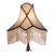 Antique Silk Fringe Beaded Lampshade Pearl Glass For Sale