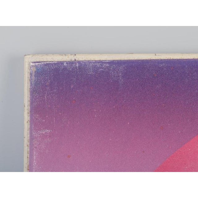 1970s R, Wagner, Geometric Composition, 1970, Oil on Board For Sale - Image 5 of 9