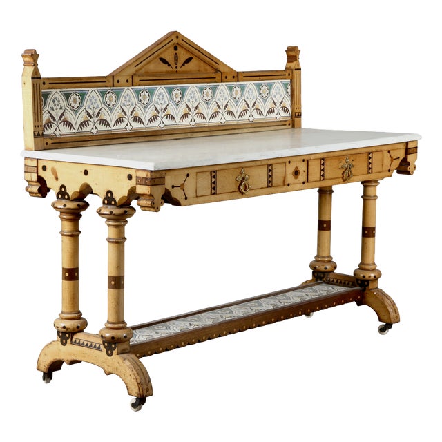 Victorian Gothic Washstand by Charles Bevan and Christopher Dresser For Sale