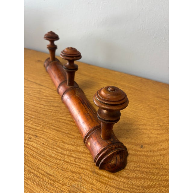 Vintage French Wall Mounted Coat Rack For Sale In Naples, FL - Image 6 of 7