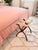 Mid 20th Century Vintage Campaign Style Folding Walnut Luggage Rack With Woven Straps For Sale - Image 5 of 5