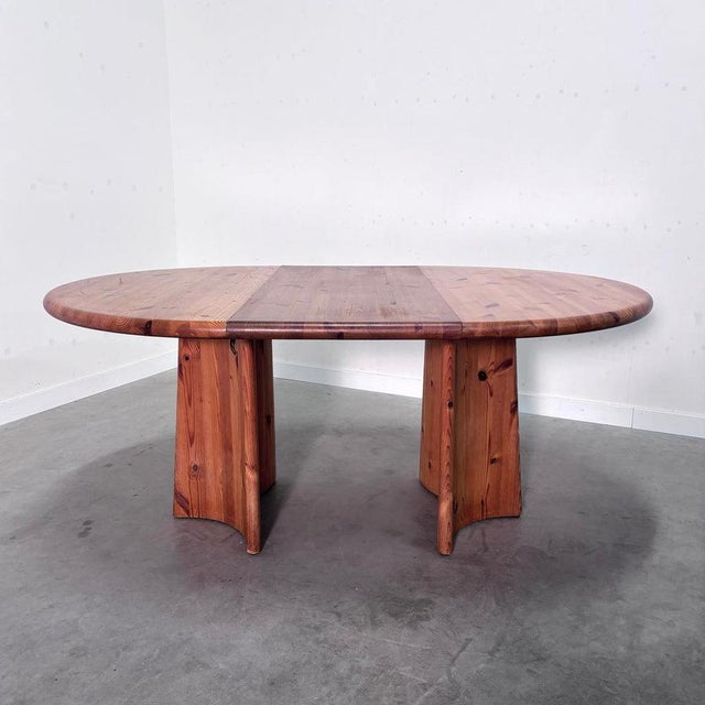 Round / Oval Pine Dining Table from Glostrup, 1970s For Sale - Image 6 of 15