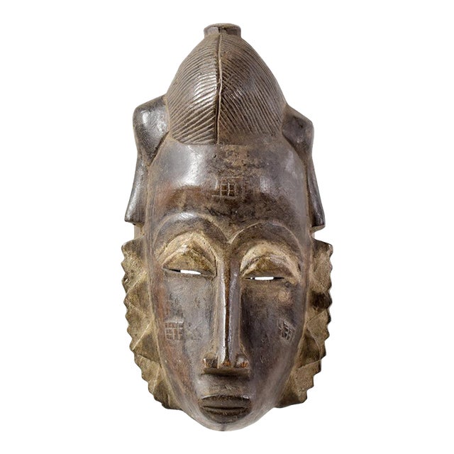 Early 20th Century Yaure Baule Portrait Mask Côte d'Ivoire For Sale