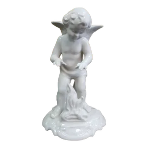 1960's German Sandizell Dresden Porcelain Winter Putti Figurine