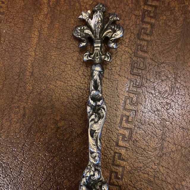 Vintage Italian Ornate Silver-Plated Serving Set, 5 Pieces For Sale - Image 10 of 12
