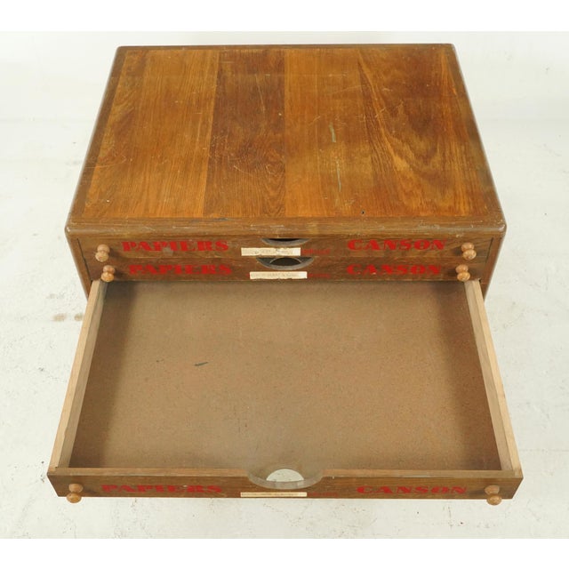 Mid 20th Century Vintage French Canson Paper Storage Cabinet For Sale - Image 5 of 10