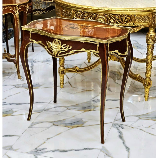 Bring timeless French elegance into your home with this exquisite Louis XV side table. Expertly handcrafted from fine...