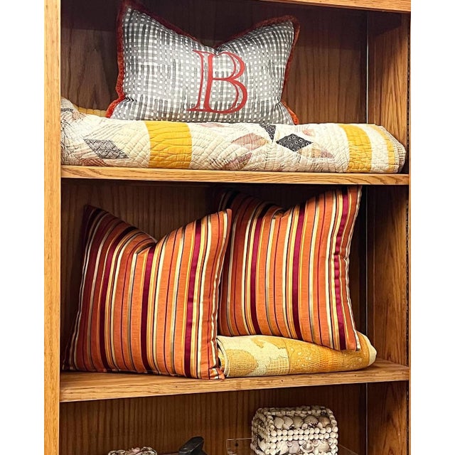 Pair of Vintage Custom Jim Thompson Pillows For Sale - Image 10 of 10