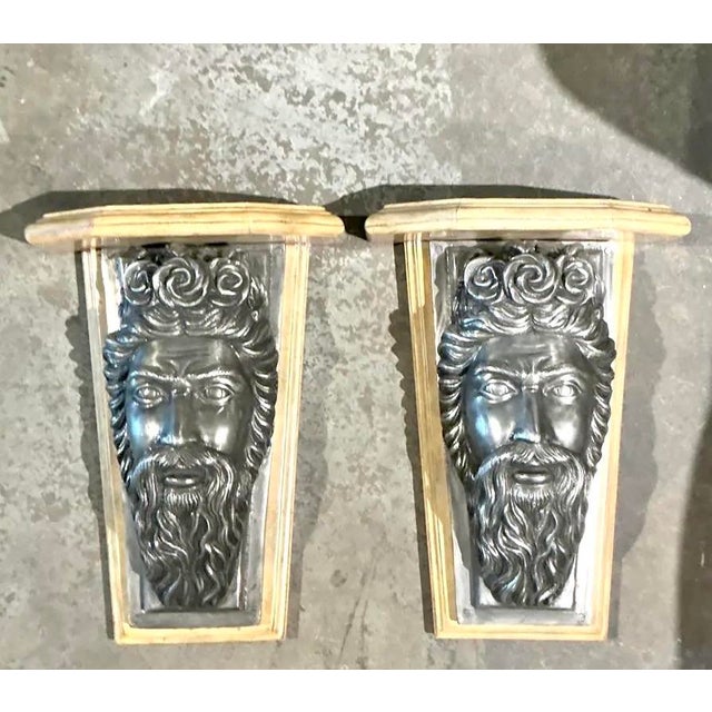 Vintage Maitland Smith Neptune Brackets - A Pair For Sale - Image 12 of 12