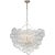 Talia Grande Chandelier in Burnished Silver Leaf with Clear Swirled Glass Designer: Julie Neill Canopy: 6" Round Mounting:...